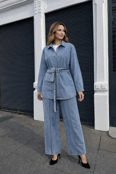 TESTOKUR Cepli Pantolonlu Kot Takım