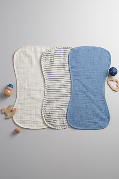 Bondberro Mother Baby 4 Layer Muslin Shoulder Cover (Blue)