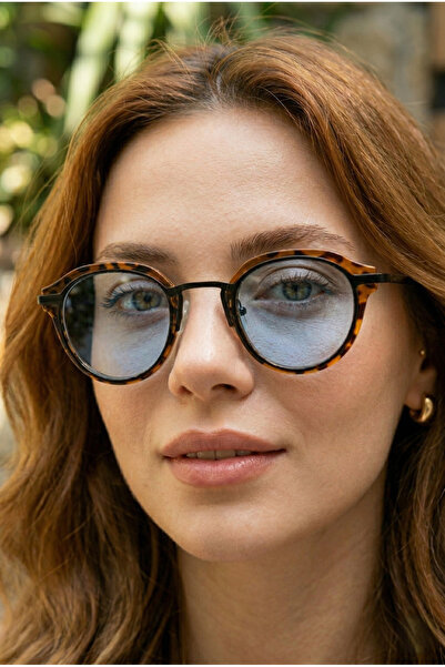 MONAL ليوناردو ليوبارد إطار نظارات شمسية زجاجية زرقاء مينيون نوع 46 EKARTMAN