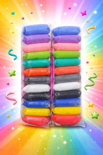 KATREMİA Havayla Kuruyan 24'lü Modelleme Kili Yumuşak Clay Date Fikri (EBEŞUA...