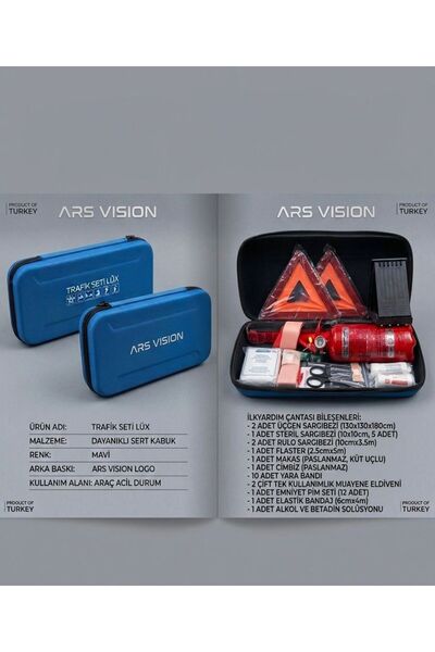 ARSVİSİON AUTO ACCESSORIES Full+full 4 Renk Trafik Seti Muayene Uyumlu 4 Yıll...