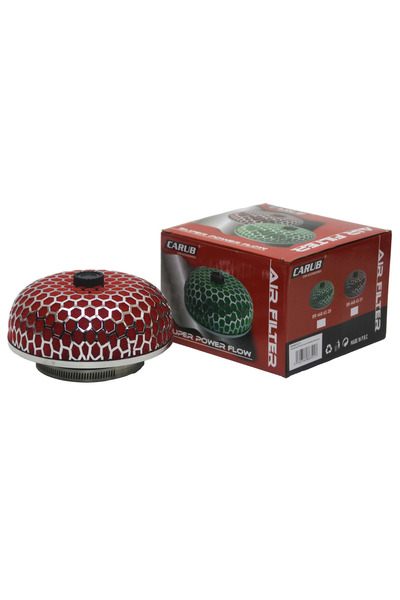 Carub Red-Chrome Mushroom Type Air Filter - Performance
