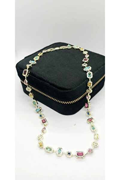 ndjewelry Marka Model Renkli Taşlı Kolye