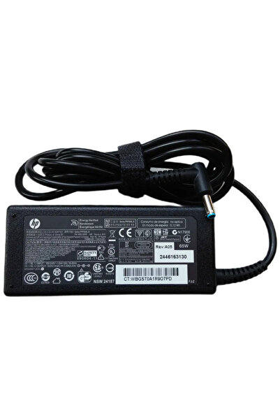 HP Orjınal 19.5v 3.33a 65w Ultrabook İğne Uç 4.5 x 3.0mm mavi Pinli Uç Adaptö...