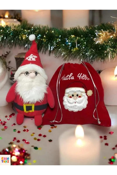 Kids حقيبة سانتا كلوز الحمراء مقاس 30 × 30 لحزمة الهدايا