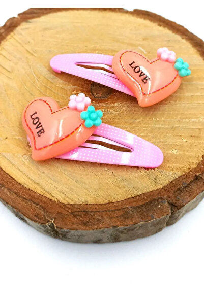 Monalisa Home Orange Color Heart Figured Snap Children's Buckle