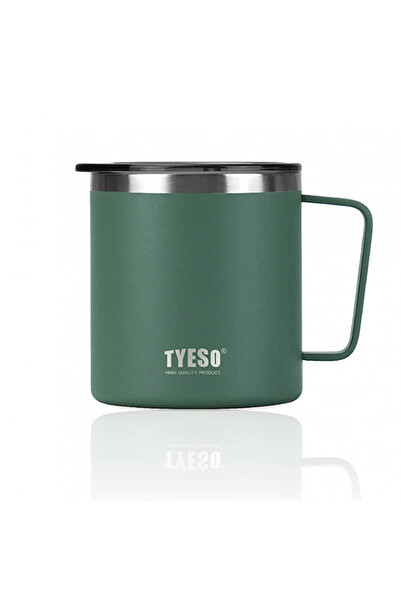 Tyeso Silviya Mug Vakumlu Paslanmaz Çift Duvarlı Termal Kapaklı 400ML Yeşil