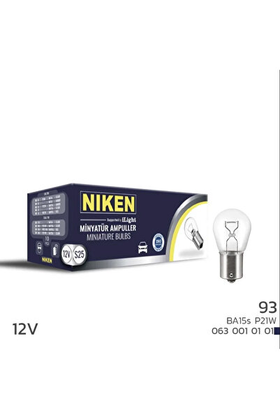 Niken 12V 93 Ampul (P21W) BA15S (10'lu)