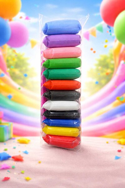 12 colors air dry clay ozankil 90 Gr Yeni Renkleriyle Havayla Kuruyan Modelle...