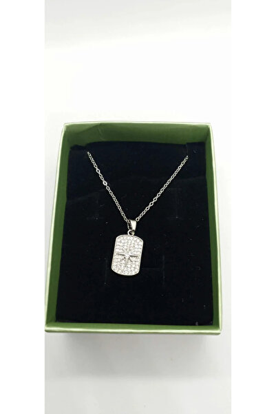 ndjewelry قلادة كرانش بنقشة نجمة فضية اللون