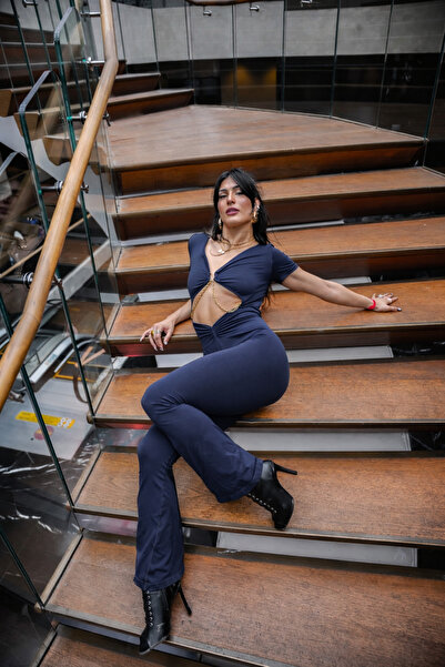 DNCN Shaira Chain Detailed Spanish Style Jumpsuit