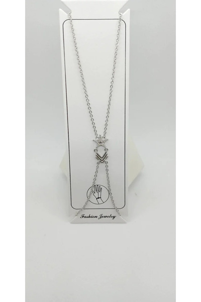 ndjewelry شهمرينان على شكل نجمة فضية اللون