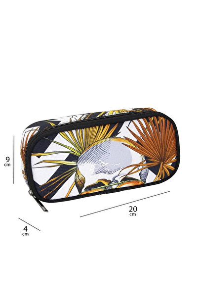 Cambridge Polo Club Erkek Siyah Kurukafa Desenli Kalem Çantası Plklk40038 212