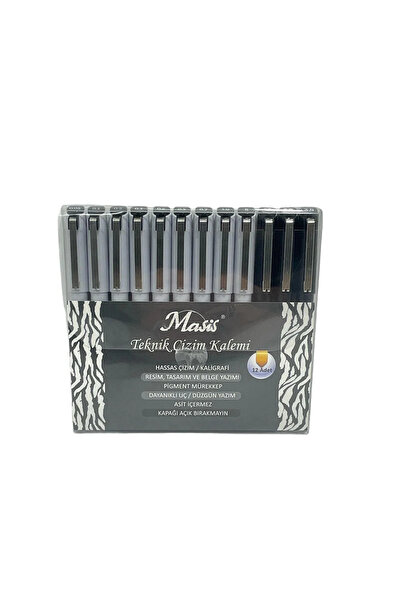 Masis مجموعة الرسم الفني مجموعة من 12 قطعة