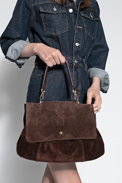 Marjin Γυναικεία τσάντα χειρός και ώμου από γνήσιο δέρμα με φερμουάρ και αποσ...