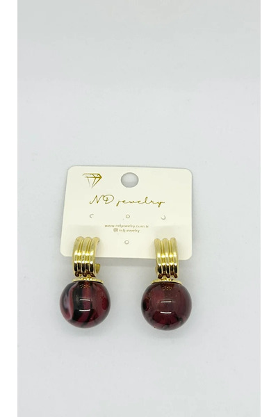 ndjewelry أقراط بوردو أفل بيدايلد ديليبريتيد