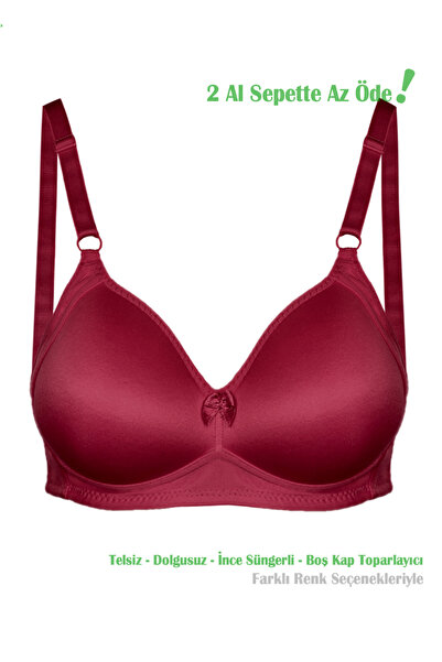 Women's Claret Reducer Reducer Waistline Empty Cup Bra