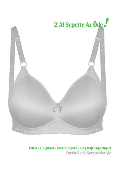 Alışveriş Meydanı Women's Gray Recovery Reducer No Underwire Empty Cup Bra