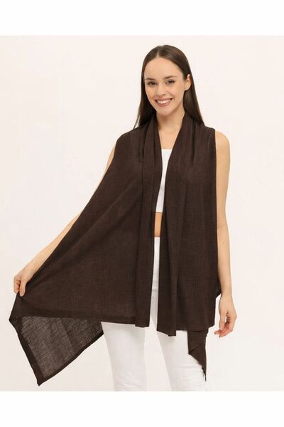 Neden Tekstil Slim Short Knitwear Poncho Vest – Chiffon Look, Lightweight and...