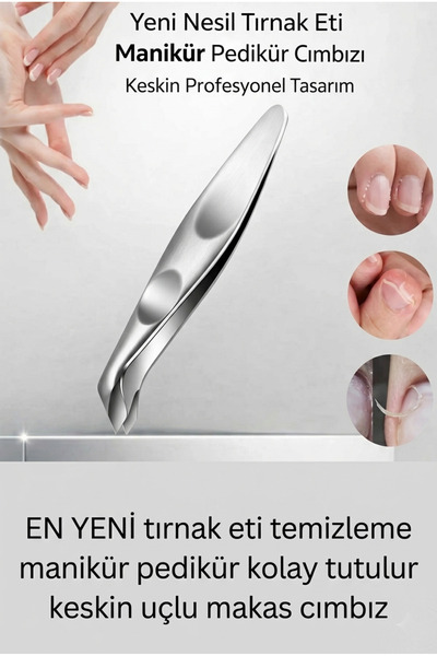 SEVRU Tırnak Eti Kesme Cımbızı Paslanmaz Batık Tırnak Et Cımbızı Kavisli