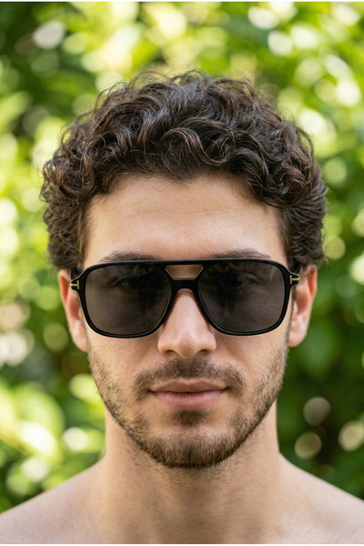MONAL Tomy Black Sunglasses Black Uv400 Organic Glass 54 Ekartman