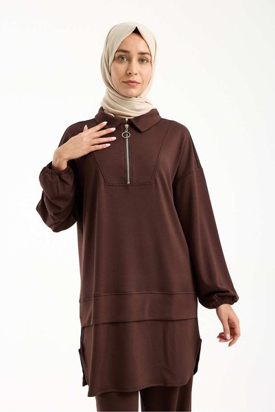 aymiramoda Women's Premium Modal Fabric Two-Piece Set – Relaxed Fit Tunic and Pants