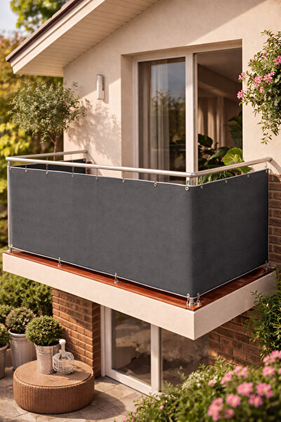 ALTINPAMUK ستارة حديدية للشرفة ستارة درابزين أنثراسايت مقاس كبير BOY X EN مع ...