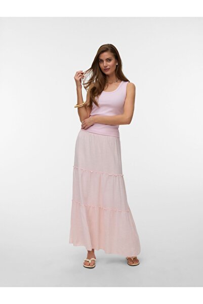 Vero Moda Rock AWKEELEY Hohe Taille Langer Rock