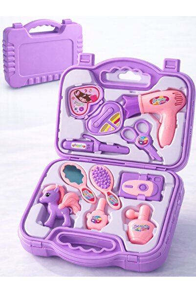 a v d a Unicorn Çantalı Güzellik Seti Güzellik Çantası Moda Makyaj Bakım Kuaf...