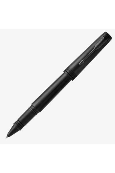 Parker قلم حبر جاف فاخر أحادي اللون أسود بتقنية PVD مع عبوة حبر أسود، في علبة...