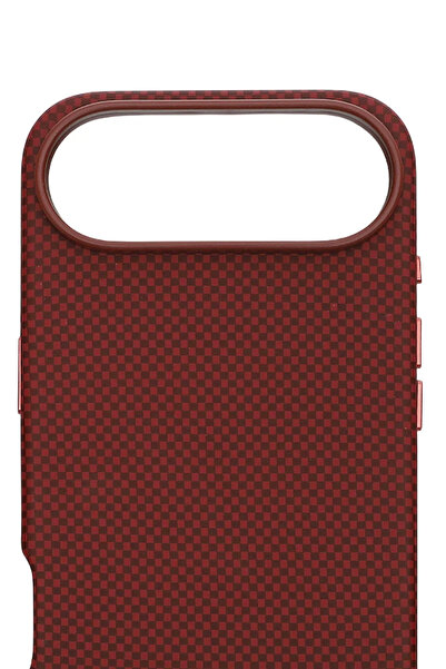 PiyasaSepeti غطاء كربون ويف ماجسيف لهاتف آيفون 17 إير ماجما ريد