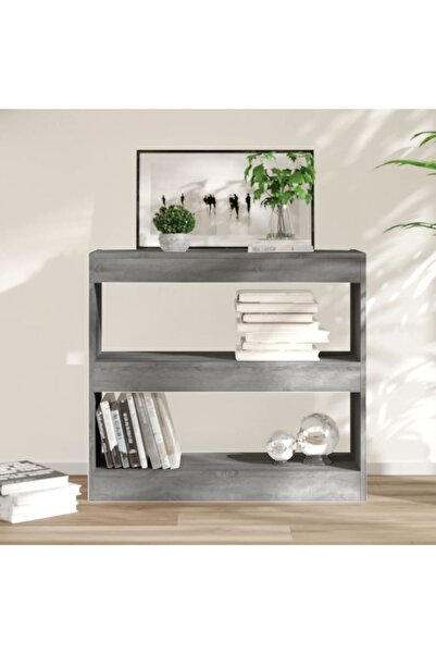 Concept Bibliotecă/Separator cameră, gri sonoma, 80x30x72 cm, PAL