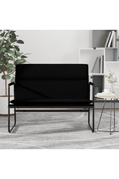 Concept Bancă, negru, 100x64x80 cm, piele ecologică