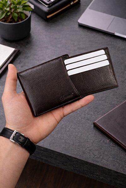 DERKON Stylish Medium Size Genuine Leather Men's Wallet with Internal Compart...