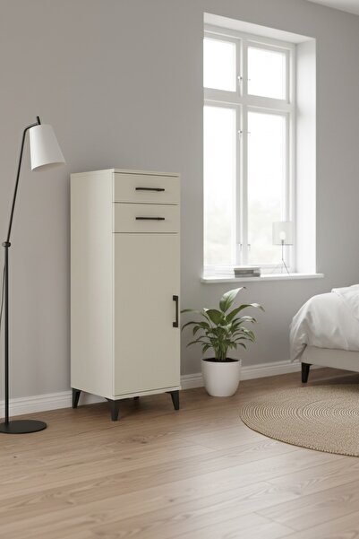 Dienni Hyperion Dolap 2 Raflı 2 Çekmeceli Tek Kapaklı 44x44x134 Aytaşı-Aytaşı
