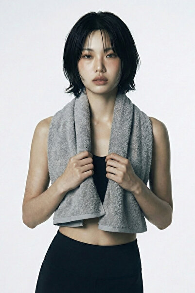 XJIM %100 Pamuk Gri Spor Sporcu Havlusu Fitness Antrenman Gym Boks İçin Ter E...