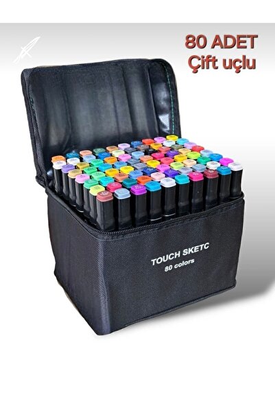 TOUCH SKETC 80 Renk Marker Kalem Seti Çift Taraflı