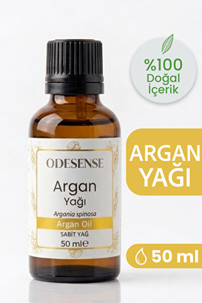 ODESENSE Argan Yağı 50 ml Soğuk Sıkım %100 Doğal Ve Saf Cilt Ve Saç Bakım Yağ...