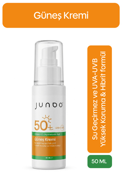 JUNDO Leke Karşıtı Ve Cilt Tonu Eşitleyici 50 Spf Güneş Kremi 50 ml