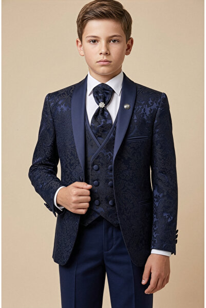 SIRRI Flarlı Çocuk Damatlık Takım Elbise - 4 Parça - 6-10 Yaş