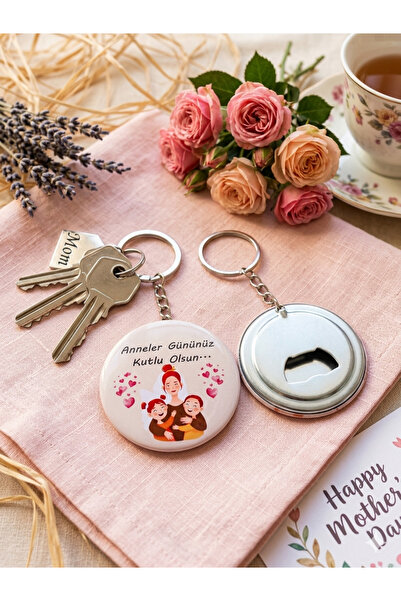 ORGANİZASYON HEDİYEM 10 PIECES MOTHER'S DAY GIFT LARGE SIZE KEYCHAIN AND OPEN...
