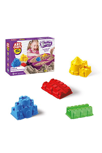 Art Craft Castle Set Kinetic Non-Drying Play Sand 8 Pieces 750 Gr