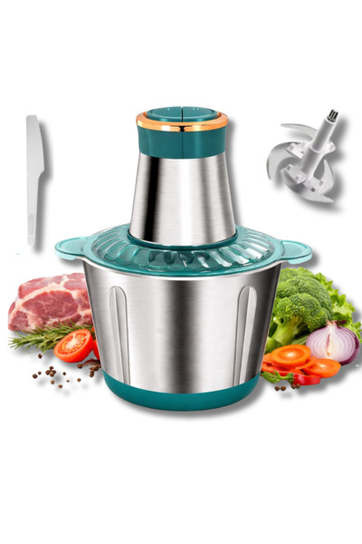 OEM Tocător electric 300W, Bol inox 3L, 4 lame, Multifuncțional, Rapid și Efi...