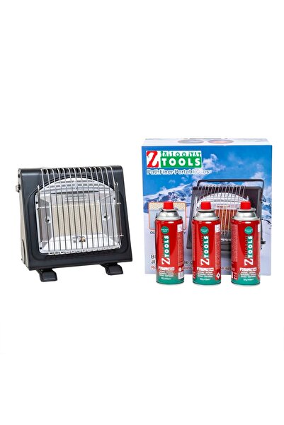 FOXMAG24 Pack of portable heater and burner for camping, piezo ignition + 3 g...