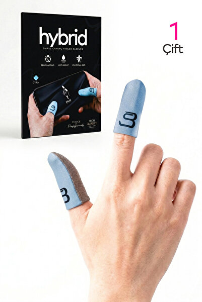 Bhave Hybrid Parmaklık-1 Çift-turkuaz-pubg Parmak Eldiveni- Saklama Kutulu- T...
