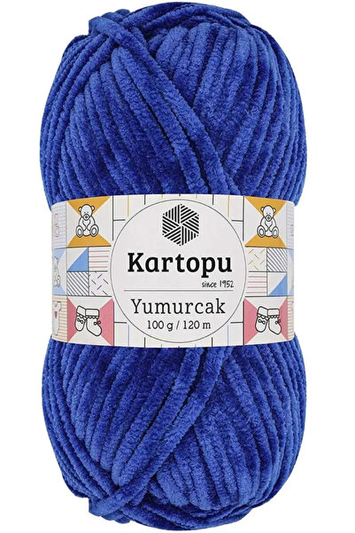 Kartopu Yumurcak Βελούδινο Νήμα Πλεξίματος στο Χέρι Midnight Blue K524