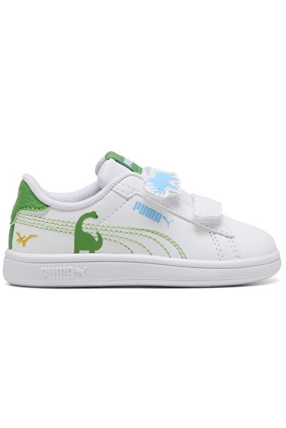 Puma Smash 3.0 Dino V Inf 405637 Bebek Ortopedik Spor Ayakkabı BEYAZ