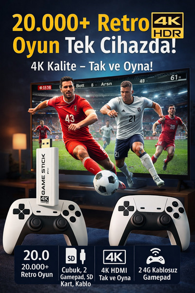 Zineets 20000 Pro Klasik Oyunlu Kablosuz Atari Retro Oyun Konsolu Ps5 Görünüm...