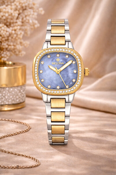 belona Luxury Women's Waterproof Stainless Steel Watch, Premium Gift Box Edition