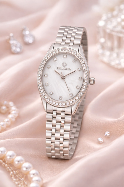 belona Luxury Women's Waterproof Stainless Steel Watch, Premium Gift Box Edition